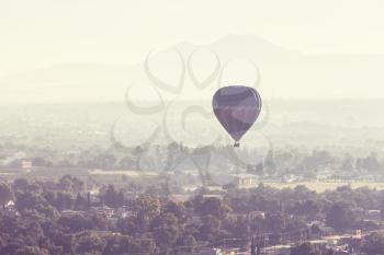  balloons above Teotihuacan