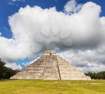 Kukulkan Pyramid in Chichen Itza Site, Mexico