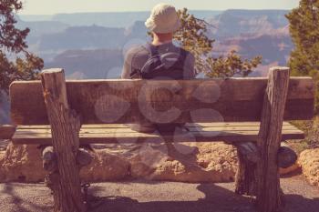 Man in Grand Canyon