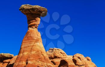 Pinnacle rock formations in Utah,USA