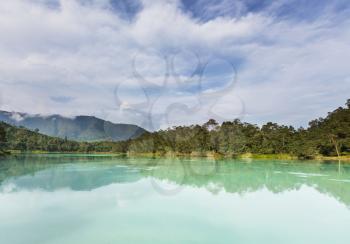 Telaga Wama lake,Dieng Plateau, Jawa, Indonesia
