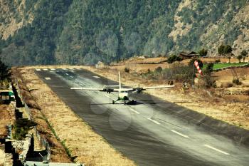 aircraft in Lukla airport