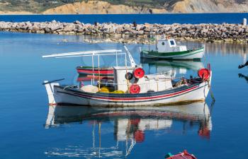 Fishing boats in Greece bay