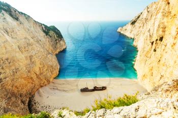 Beautiful Navagio Beach on Zakynthos Island in Greece