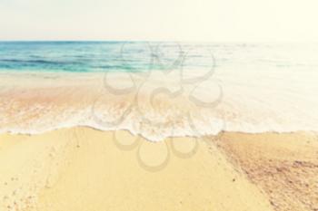 Defocused.Summer  background - beach and ocean