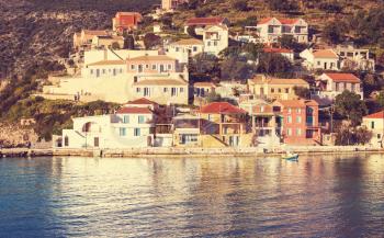 Assos village and beautiful sea bay, Kefalonia island, Greece