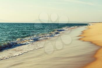 Beautiful ocean beach, Instagram filter