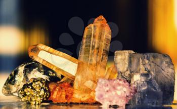 Natural mineral Crystal close up
