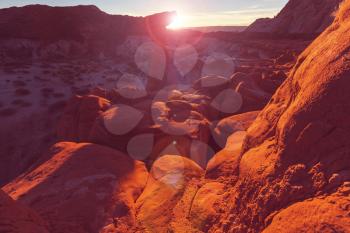Sandstone formations in Nevada