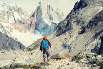 Hike in the Patagonian mountains