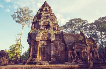 Ancient Khmer temple Koh Ker in Angkor region near Siem Reap, Cambodia