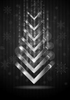 Royalty Free Clipart Image of an Abstract Christmas Tree