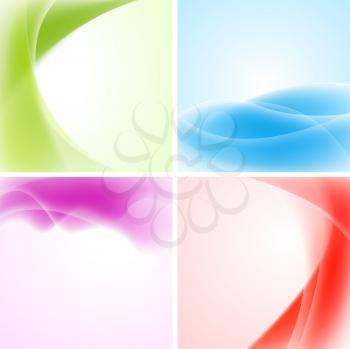 Royalty Free Clipart Image of Abstract Wave Backgrounds