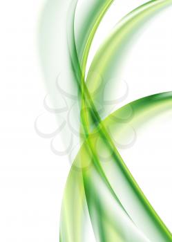 Royalty Free Clipart Image of a Green Wave Background
