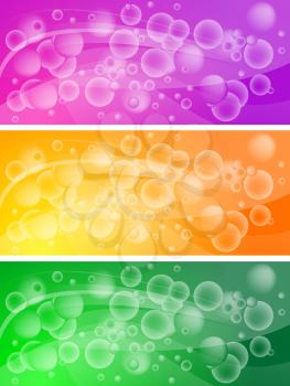 Royalty Free Clipart Image of a Set of Bubble Banners