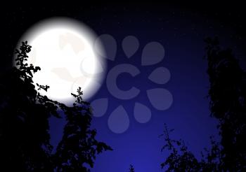 Royalty Free Clipart Image of a Full Moon
