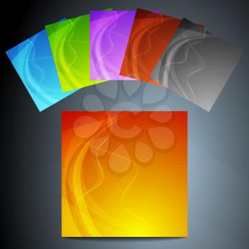 Royalty Free Clipart Image of a Set of Abstract Posters