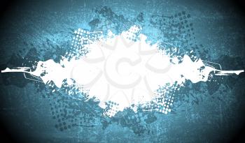 Royalty Free Clipart Image of a Grungy Blue Background