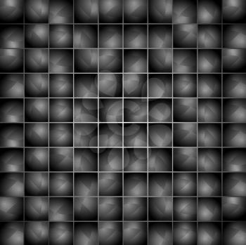 Royalty Free Clipart Image of Dark Gray Squares