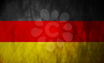 Royalty Free Clipart Image of a Grungy German Flag