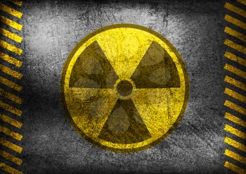 Royalty Free Clipart Image of a Nuclear Radiation Symbol 