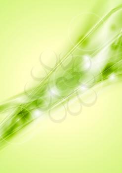Royalty Free Clipart Image of an Abstract Green Wavy Background