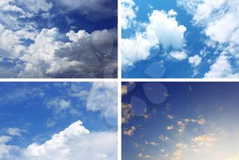 Set of beautiful heavenly landscapes