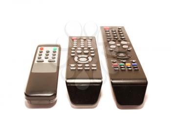 The remote controls, isolated on a white background