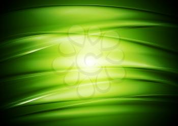 Bright green wavy background. Vector design eps 10