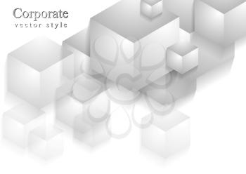 Abstract cubes technology vector background