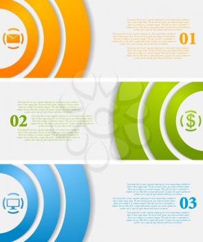 Abstract infographic vector tech banners