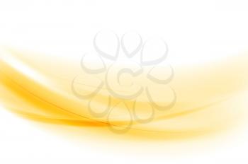 Bright yellow glowing waves. Vector gradient mesh