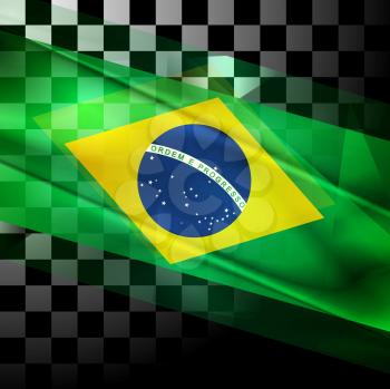 Concept vector design of Brazilian flag