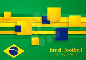 Tech vector background in Brazilian colors