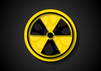 Nuclear radiation abstract symbol. Vector sign
