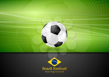 Abstract vector football background with soccer ball