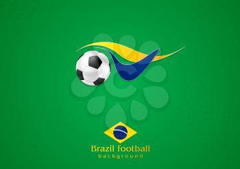 Abstract wavy football logo background. Vector design