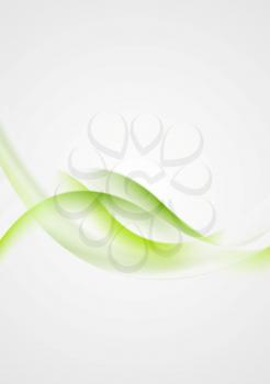 Abstract shiny green waves vector background