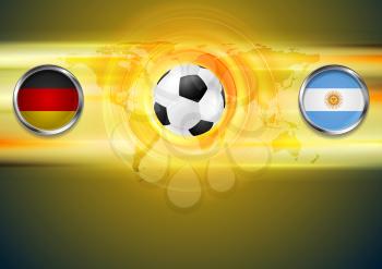 Soccer vector background. Germany and Argentina football design