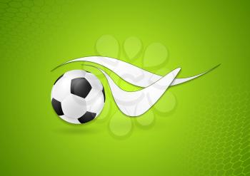 Bright soccer logo design. Vector background
