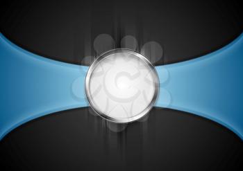 Abstract background with silver circle shape. Vector illustration