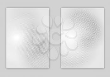 Minimal light grey flyer design. Vector illustration