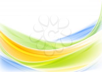 Bright colorful shiny waves design. Vector background