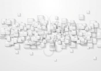 Grey squares abstract tech background. Vector illustration