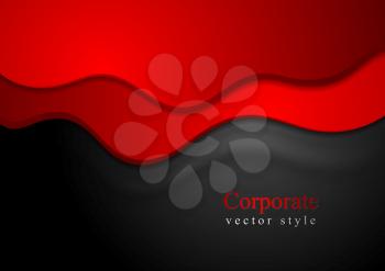 Dark abstract smooth waves background. Vector illustration