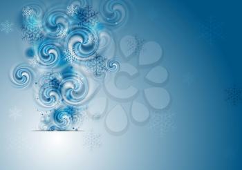 Abstract blue Christmas modern background. Vector design