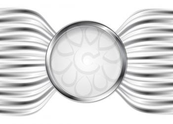 Abstract silver metal background. Vector design