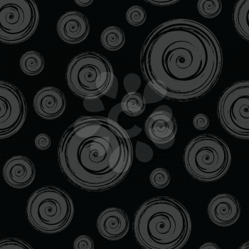 Dark black grunge seamless pattern. Vector background