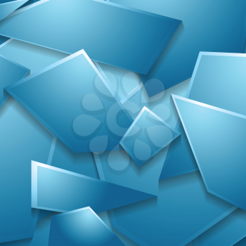 Blue geometric shapes background. Vector design