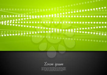 Abstract green shiny background with smooth circles